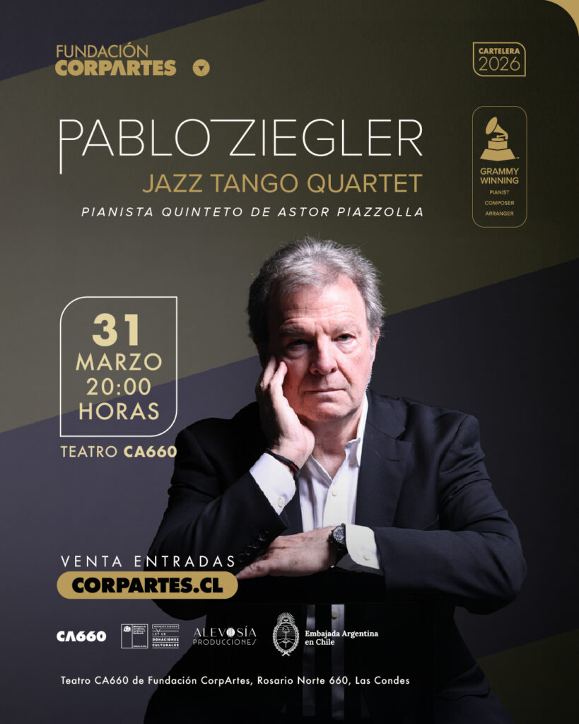 Ganador de premios Grammy Pablo Ziegler llega a Santiago